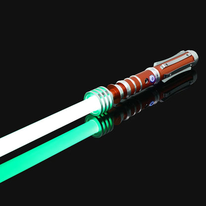 Luke RGB Metal Lightsaber Sword - Colorful Flashing LED Kpop Lightstick for Rave Parties and Cosplay