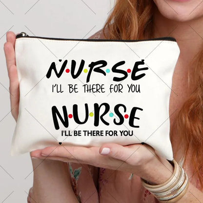 High-Quality Square Pillowcase — Washable Living Room Sofa Cushion Cover with “Thanks to Nurse” Print for Home & Office Decor