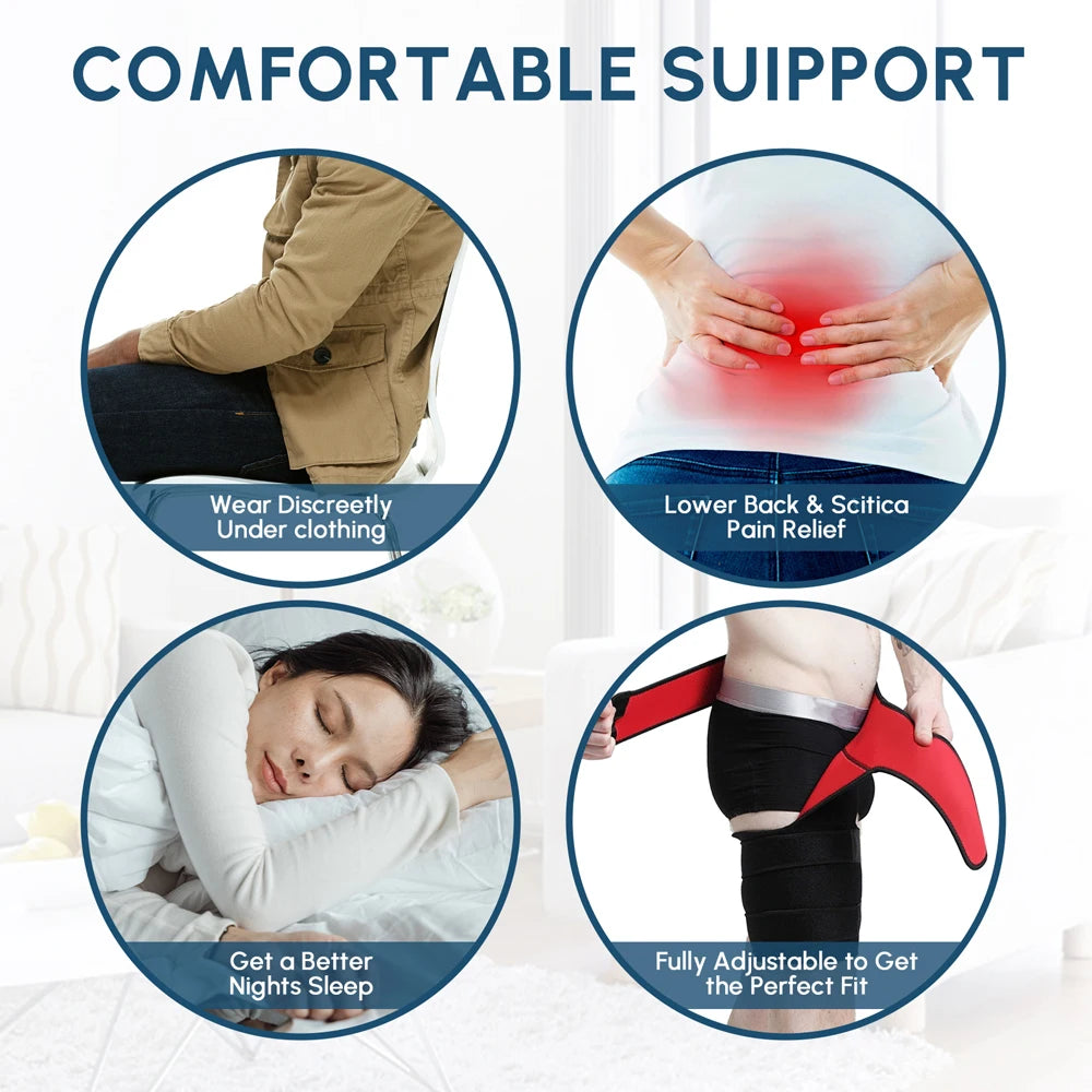 Tcare Sciatica Nerve Pain Relief Brace – Thigh Compression Wrap for Hip Joints, Arthritis & Groin Support