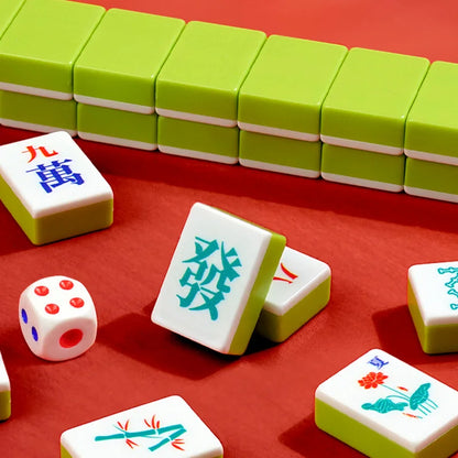 144-Piece Mahjong Set - Portable Travel Table Game for Gatherings & Holiday Gifts