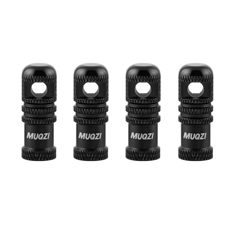 MUQZI 2/4PCS Presta Valve Caps with Core Remover — MTB Tubeless Tire Valve Stem Accessories