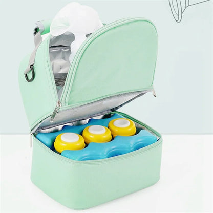 Insulated Double-Layer Mommy Bag — Large Capacity Travel & Picnic Baby Food Handbag