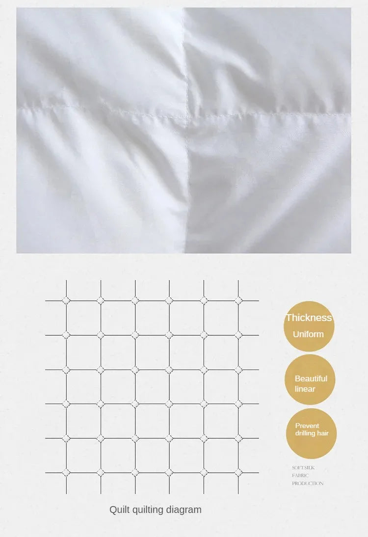 95% White Goose Down Duvet – Five-Star Hotel Quality, Warm Double or Single Goose Down Comforter
