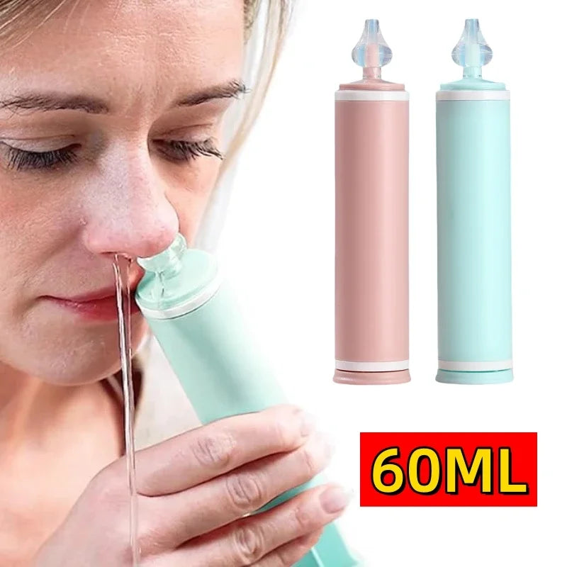 60ML Nasal Irrigation Syringe - Reusable Nose Cleaner for Adults, Children, and Babies