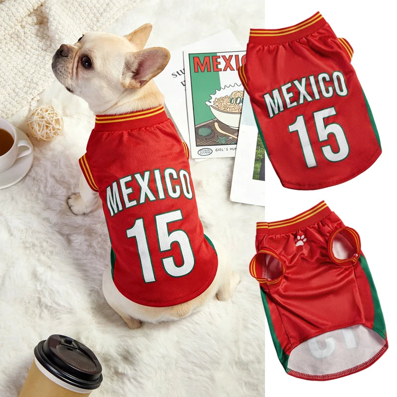 Breathable Mesh Dog Shirt - Sport Basketball Jersey Clothing for Small Large Dogs Cats Puppy Summer Apparel