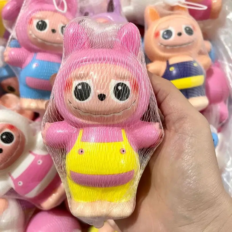 Labubu Blind Box Stress Relief Toy Slow Rebound Cartoon Doll Grip Training Gift for Kids