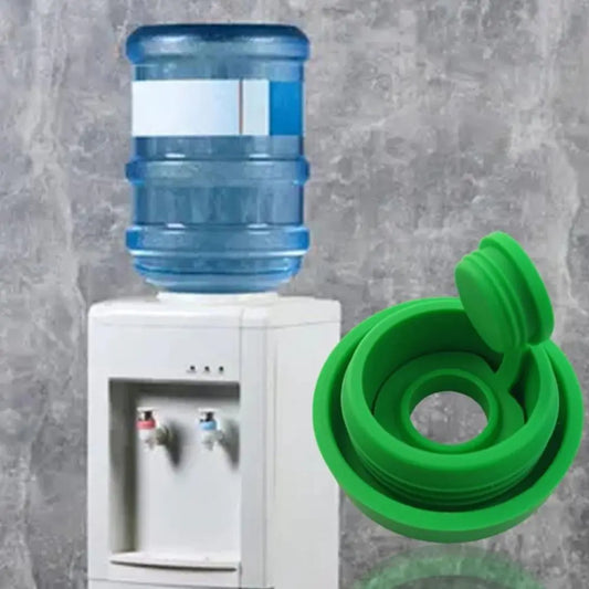 Water Bottle Replacement Lid – Silicone Top Cover for 3 and 5 Gallon Water Jugs – Anti-Splash Stopper and Drinking Bucket Accessories