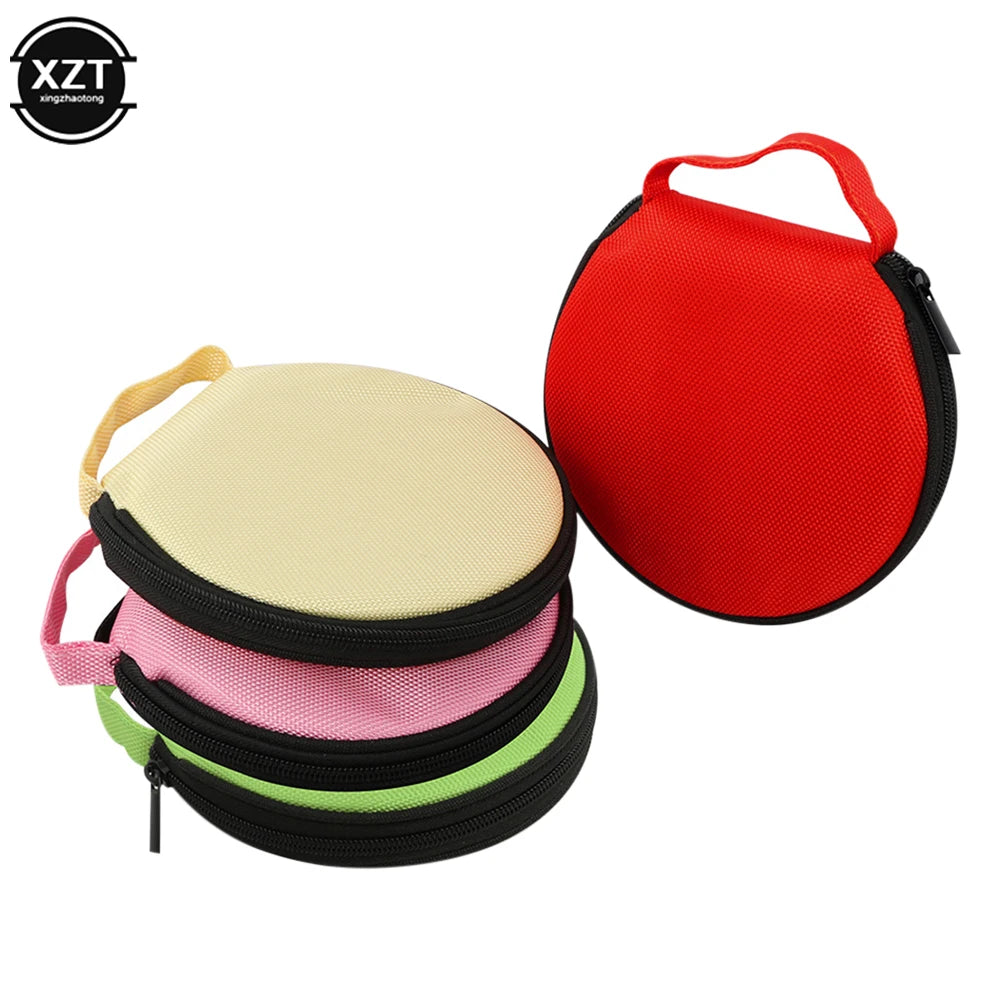 20-Disc Portable CD & DVD Storage Case - Oxford Cloth Zipper Organizer for Home & Car Use