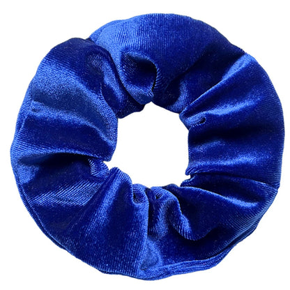 10/6/1Pcs Velvet Hair Scrunchies Set for Women – Solid Color Elastic Ponytail Hair Bands & Headband Accessories (Black Pack)