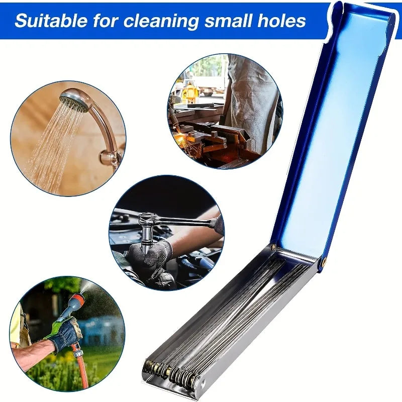 Welding Torch Nozzle Cleaning Kit - 13-in-1 Tip Files & Metal Reamers for Gas Orifice Cleaning