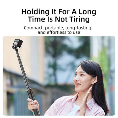 1.38M Selfie Stick Tripod – Adjustable Extension Holder for DJI Action 4, Pocket 3, GoPro, Insta360, DSLR & Phone Photography