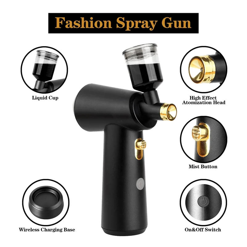 A50I Portable Air Brush Sprayer – Mini Nano Hydration Tool for Hairdressing & Tanning, Rechargeable