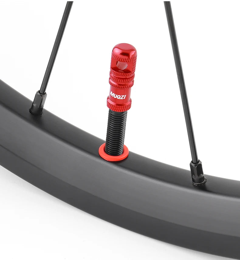 MUQZI 2/4PCS Presta Valve Caps with Core Remover — MTB Tubeless Tire Valve Stem Accessories