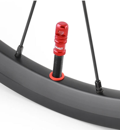 MUQZI 2/4PCS Presta Valve Caps with Core Remover — MTB Tubeless Tire Valve Stem Accessories