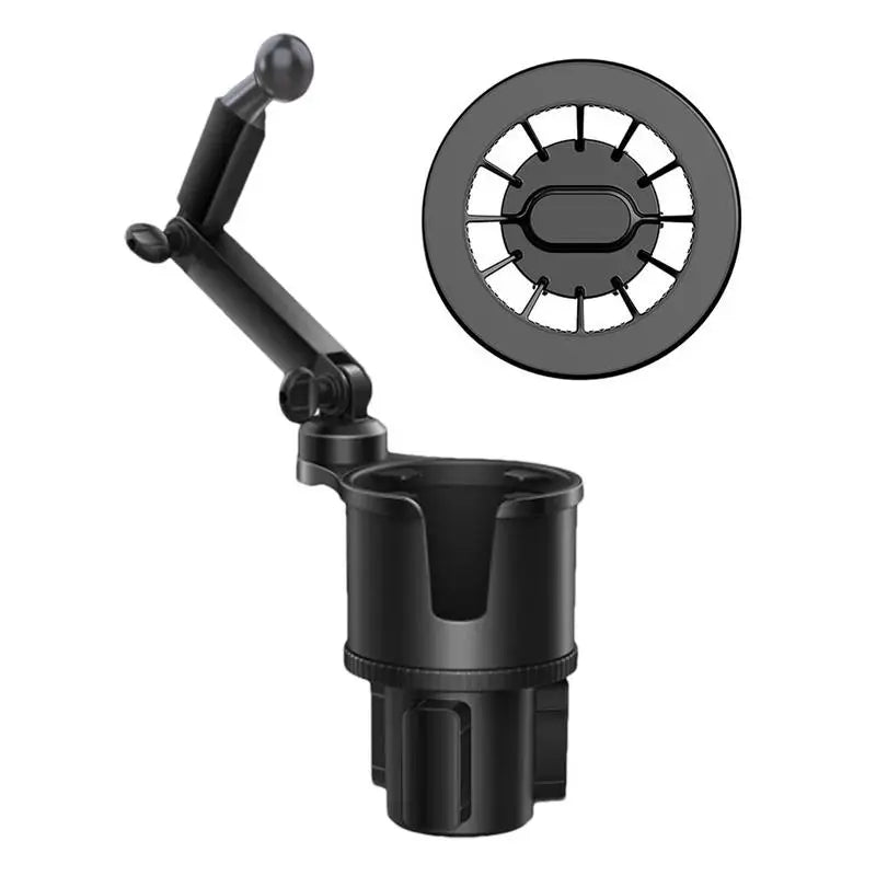 Car Cup Holder Phone Mount - 360° Rotation Magnetic Smartphone Stand for Auto Use