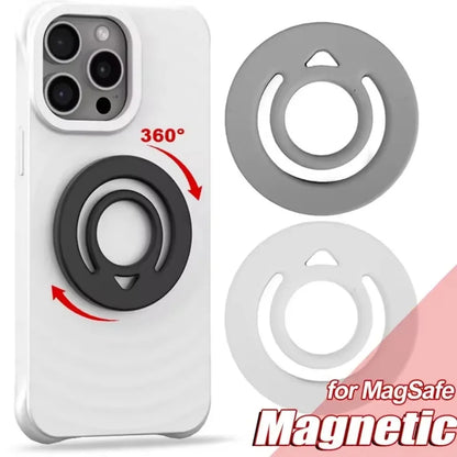 Universal Magnetic Silicone Phone Ring Holder - Strong Magnetic Circular Grip and Stand for iPhone 17, 16, and 15