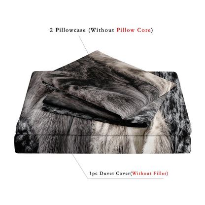 3-Piece Romantic Cat Print Duvet Cover Set - Soft Valentine’s Day Couple Bedding