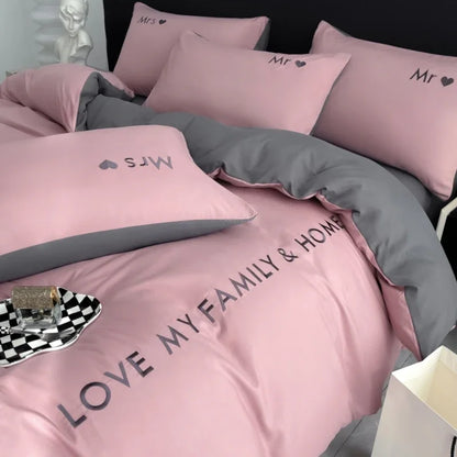 Nordic Luxury Egyptian Cotton Bedding Set - King, Queen, Double, Twin Size with Sheet, Duvet Cover & Pillowcases