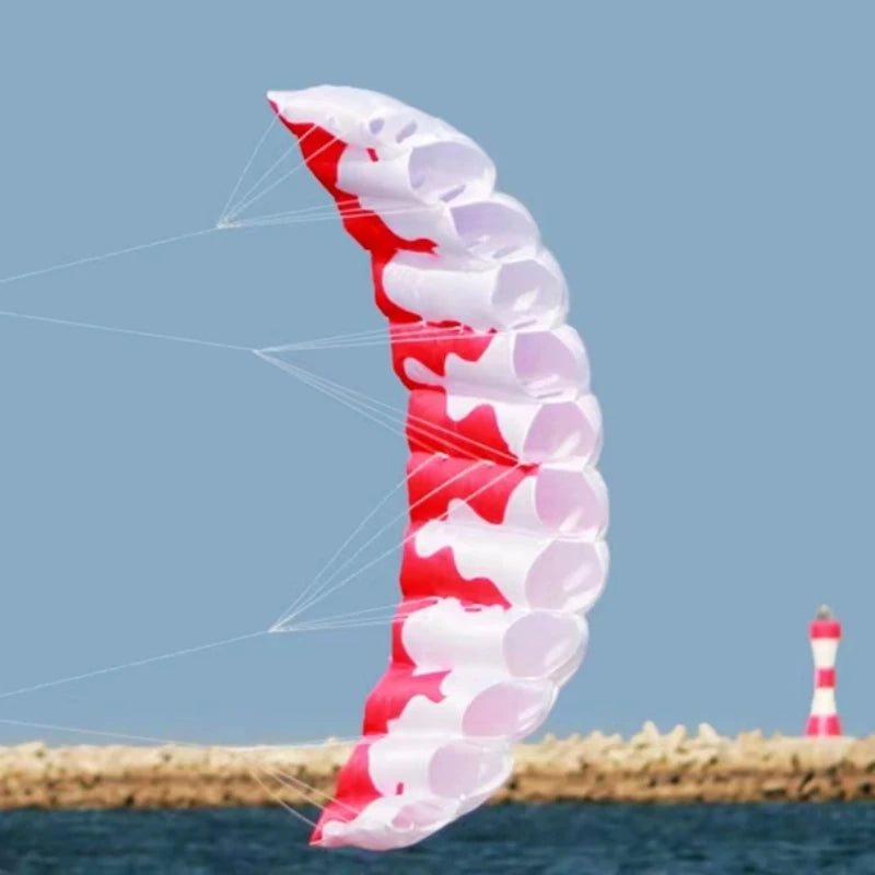 Beginner Dual Line Power Kite - Parafoil Parachute Stunt Kite for Adults and Kitesurf Sports