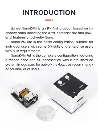 Sipeed NanoKVM PiKVM – Mini Remote Control Server for Operation & Maintenance with HDMI for Raspberry Pi