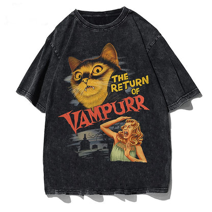 Men’s “The Return of Vampurr” Graphic T-Shirt – O-Neck Short Sleeve Summer Casual Fashion Cotton Tee Top