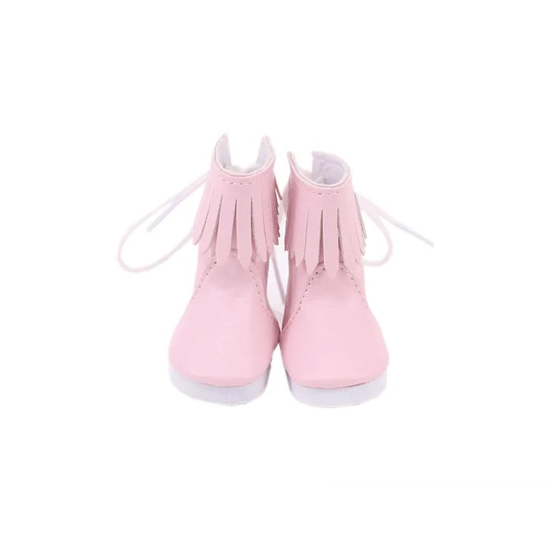 5CM Doll High-Top Boots – PU Shoes for 14.5" American & Paola Reina Dolls, 1/6 BJD Blythe & EXO Doll Accessories