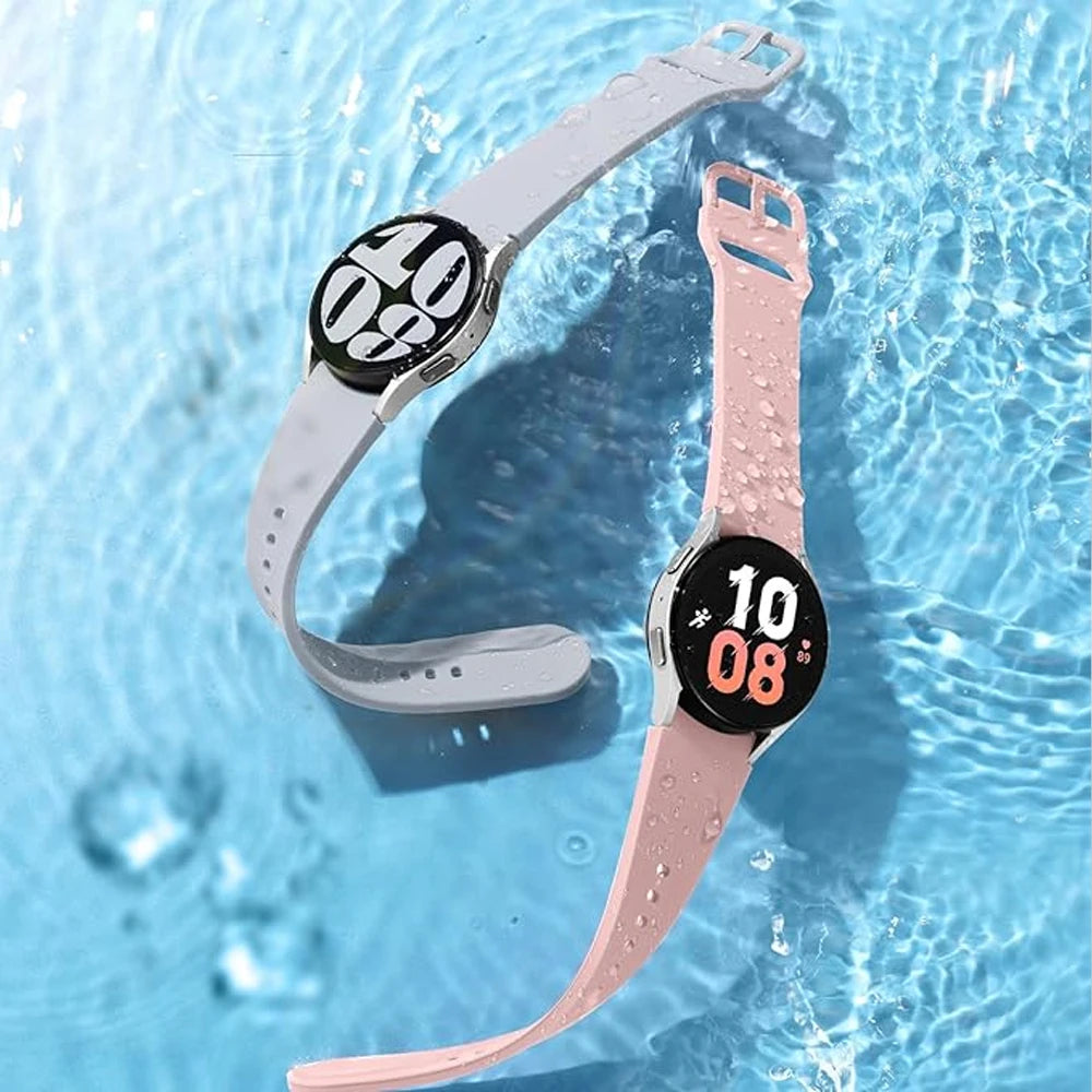 Samsung Galaxy Watch Silicone Sport Band - Replacement Strap for Galaxy Watch 4, 5, 6, 7, 5 Pro and Classic 40mm, 44mm, 45mm