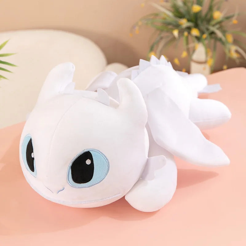 30/40cm Plush Dragon Toys — Kawaii White & Black Dinosaur Stuffed Animals for Boys & Girls
