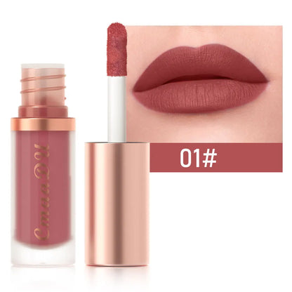 Waterproof Matte Velvet Lip Glaze – Moisturizing, Long-Lasting, Non-Stick Lip Gloss Lipstick Makeup