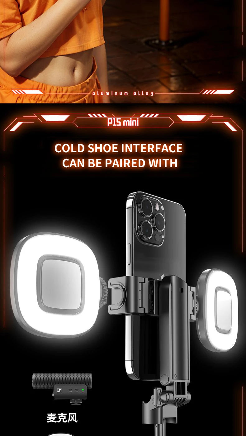 Mini Tripod Selfie Stick 2025 – Bluetooth Remote, One-Touch Push Button, 360° Rotating Stand for iPhone