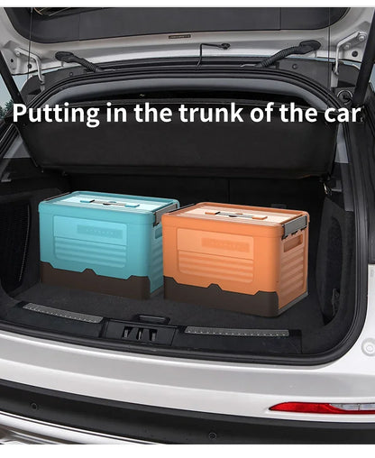 Folding Storage Box with Lid – Multifunction Plastic Organizer Container