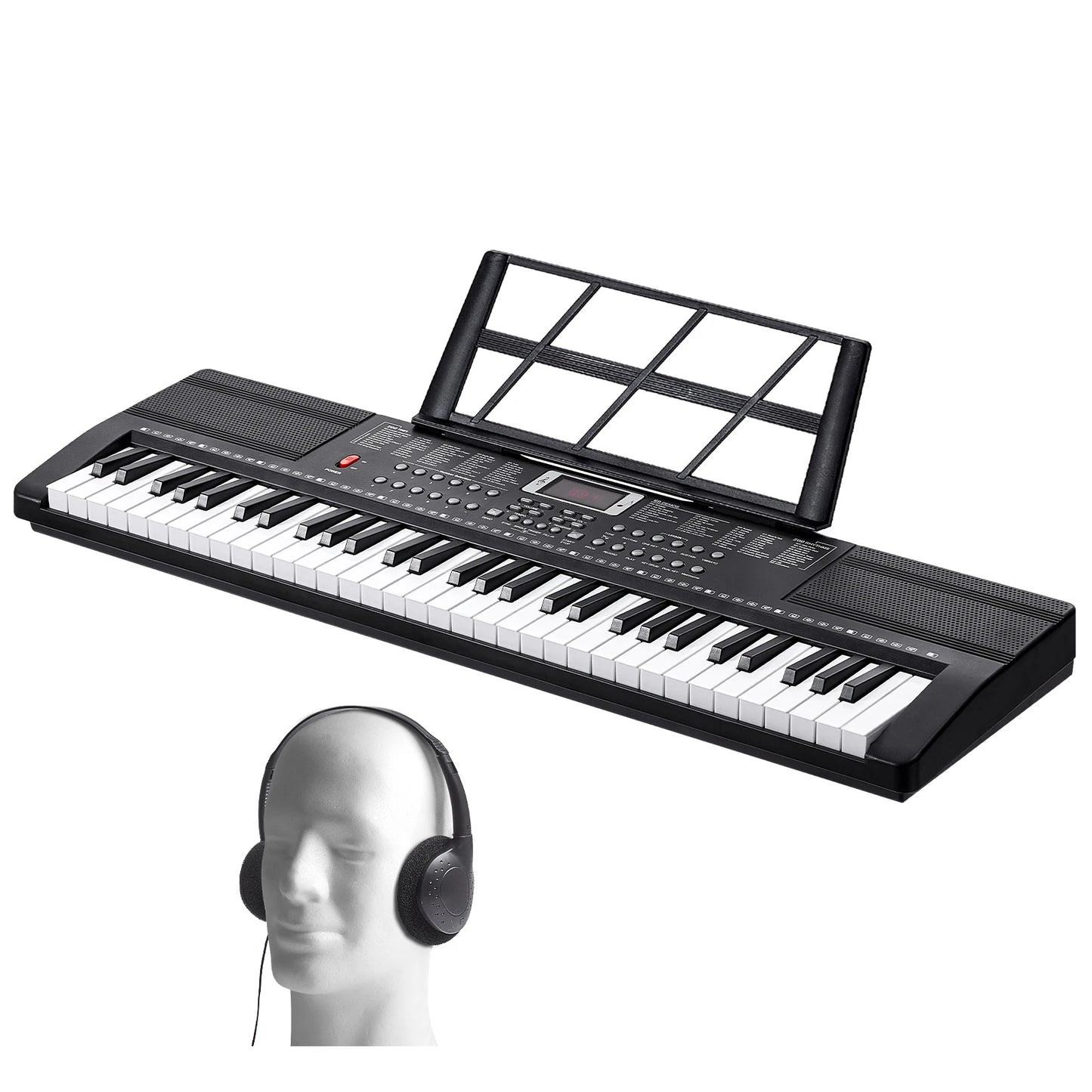 61 Key Digital Piano Keyboard - Portable Electric Piano with Multiple Tones & Rhythms for Beginners