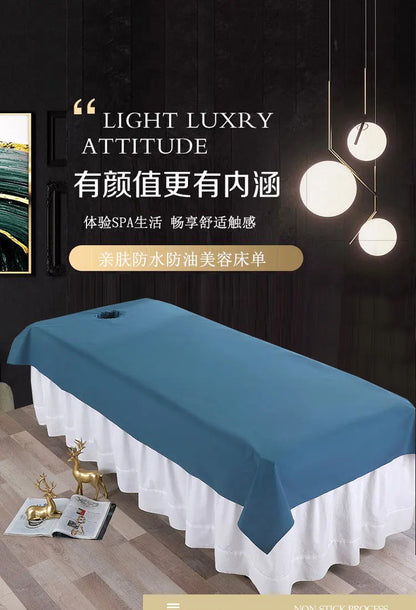 Waterproof Oilproof Beauty Salon Bed Sheets – Skin-Friendly Spa Massage Table Covers for Salon & Barbershop