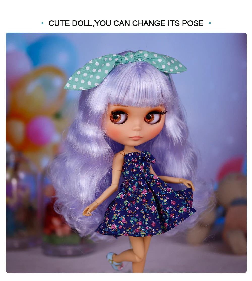 ICY DBS Blyth 1/6 Joint Doll – 30cm Tan Skin Matte Face BJD Girl Doll Toy Gift