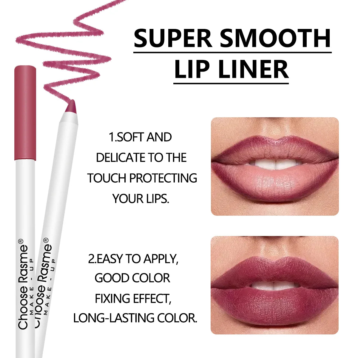 12-Color Waterproof Matte Lip Liner Pencil Set – Long-Lasting, Non-Stick, Sexy Lip Contour Makeup