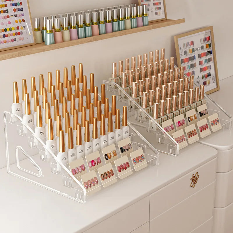 Acrylic Nail Polish Display Organizer – 3/4/5/6/7 Layer Clear Cosmetic & Jewelry Rack Holder