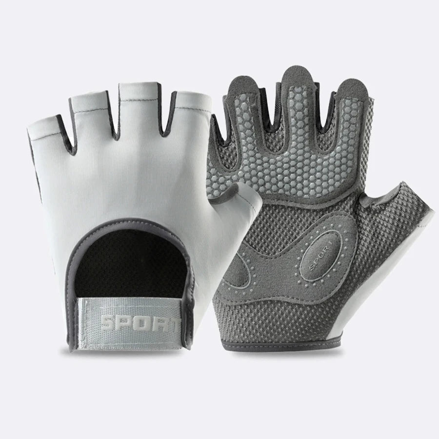 Unisex Sports & Fitness Gloves – Semi-Finger, Breathable, for Training, Kettlebells, Cycling & Wrist Support