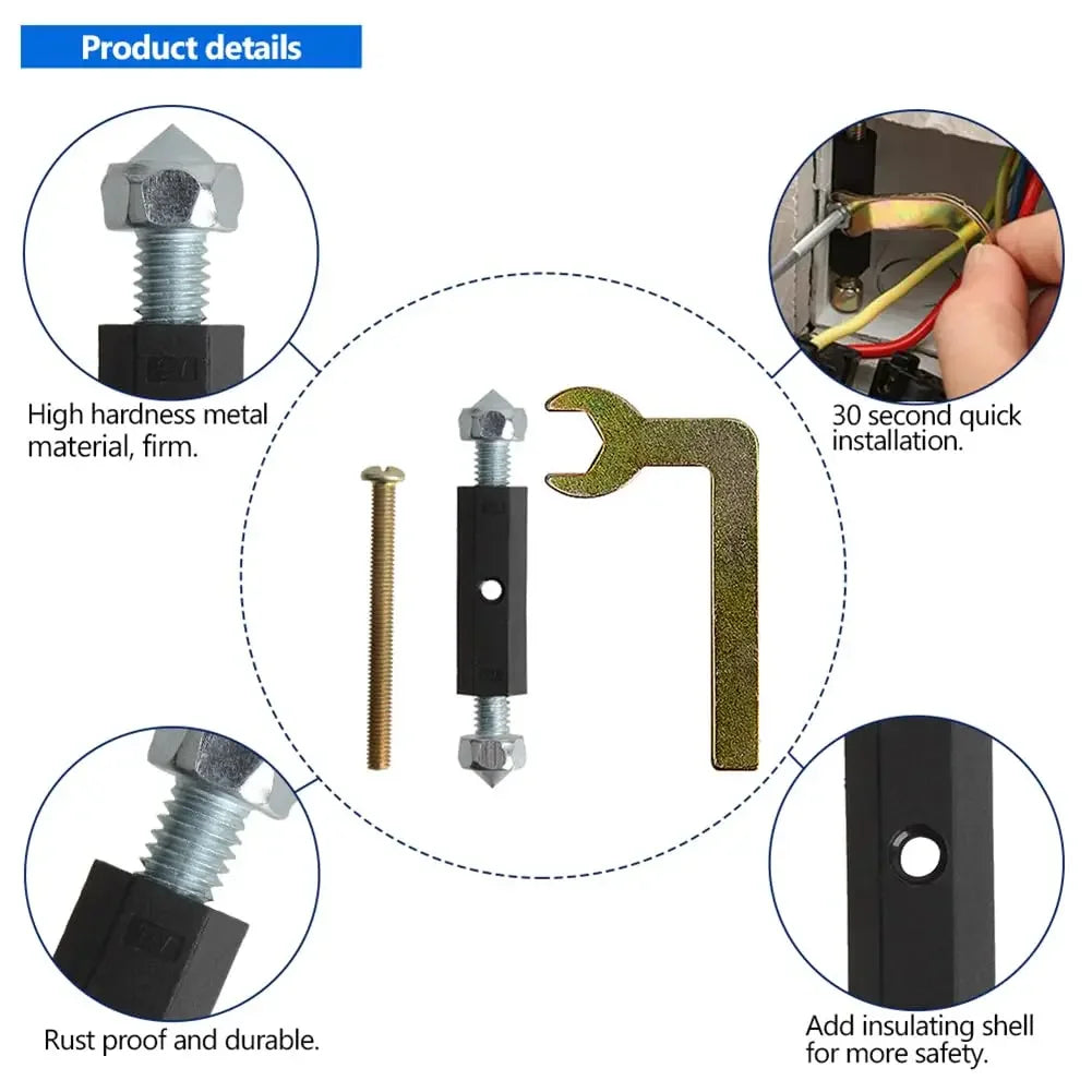 Wall Switch Socket Cassette Repair Tool | Adjustable Screws Support Rod with Wrench for 86/118 Type Electrical Accessories