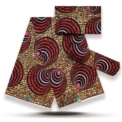 African Wax Print Fabric - 100% Cotton Nigerian Ankara Batik Material for Women’s Dresses