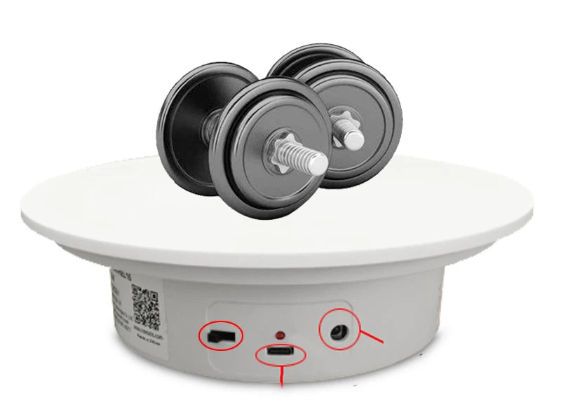 BFOLLOW 20/30/40cm Remote Control Electric Turntable – 360° Rotating Rechargeable Mirror Display Stand for Photography & Video