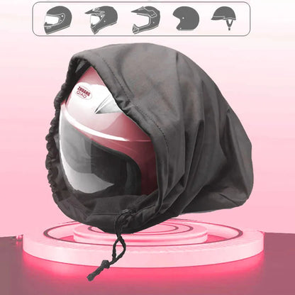 Soft Plush Motorcycle Helmet Storage Bag with Drawstring Pocket – Protective Cover for Full & Half Helmets