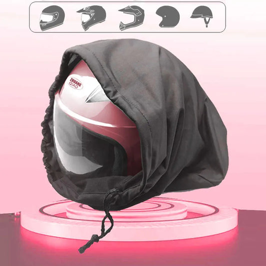 Soft Plush Motorcycle Helmet Storage Bag with Drawstring Pocket – Protective Cover for Full & Half Helmets
