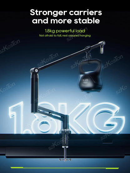 Adjustable Microphone Boom Arm - Low Profile Mic Stand with Cable Management for Gaming, Streaming & Podcast Microphones