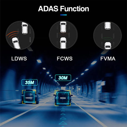 E-ACE 10'' 4G Android Dash Cam – FHD 1080P Dual Lens Rearview Mirror DVR with ADAS & Streaming