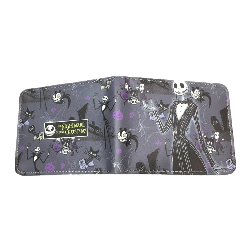 The Nightmare Before Christmas PU Leather Wallet — Credit Card Holder Purse with Coin Pocket, New Arrival