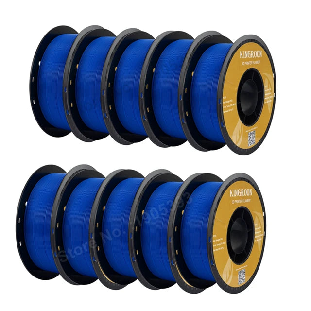 KINGROON PETG 3D Printer Filament 1.75mm – 5KG/10KG Mix Color Rolls for FDM 3D Printing (1kg/roll)