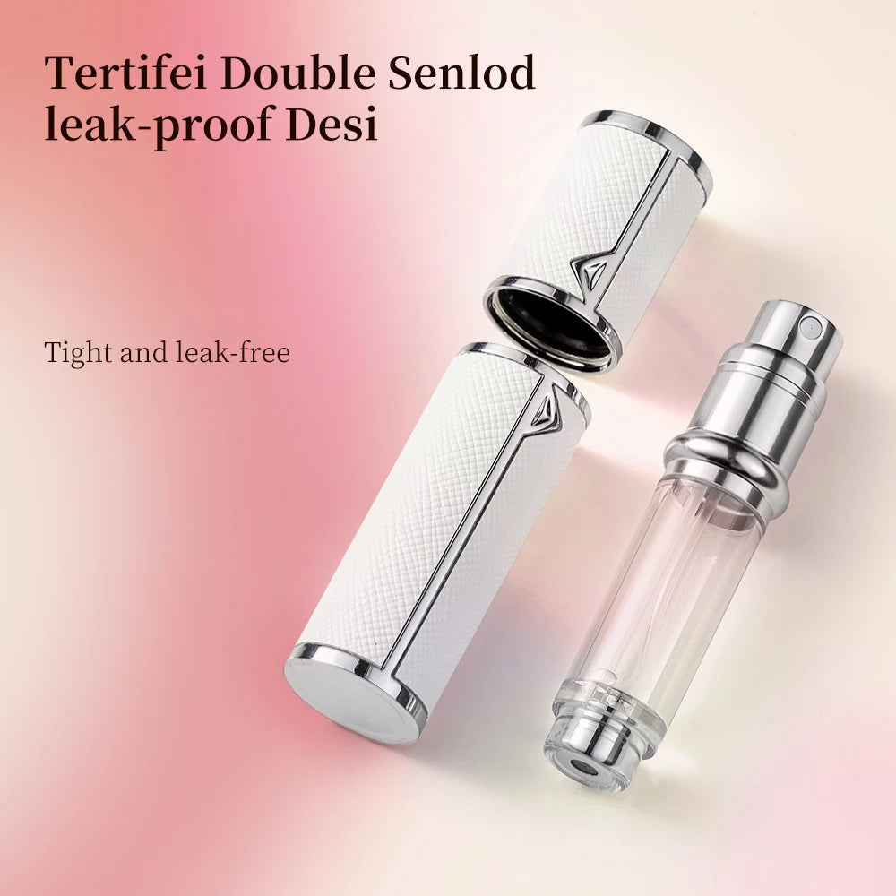 Louischanzl Premium PU Leather Perfume Sprayer – 5ml Travel Atomizer Bottle for Tight-Sealing Fragrance