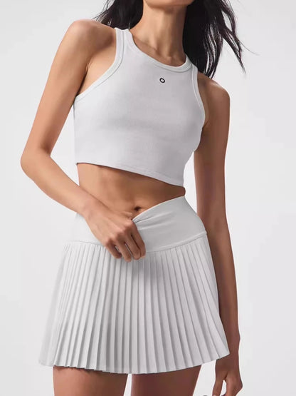 Summer Knitted Sports Vest – Breathable Cotton Tank Top for Fitness, Yoga, Running & Pilates