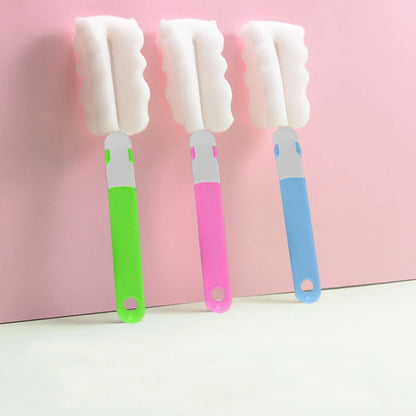 20/30cm Long Handle Bottle Cleaning Brush – Soft Sponge Cleaner for Water Bottles, Glass Cups & Vacuum Flasks Washing Tool