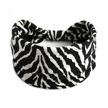 Bohemian Wide Cotton Stretch Headbands for Women – Turban Style Hairbands, Bandana Headwrap Hair Accessories